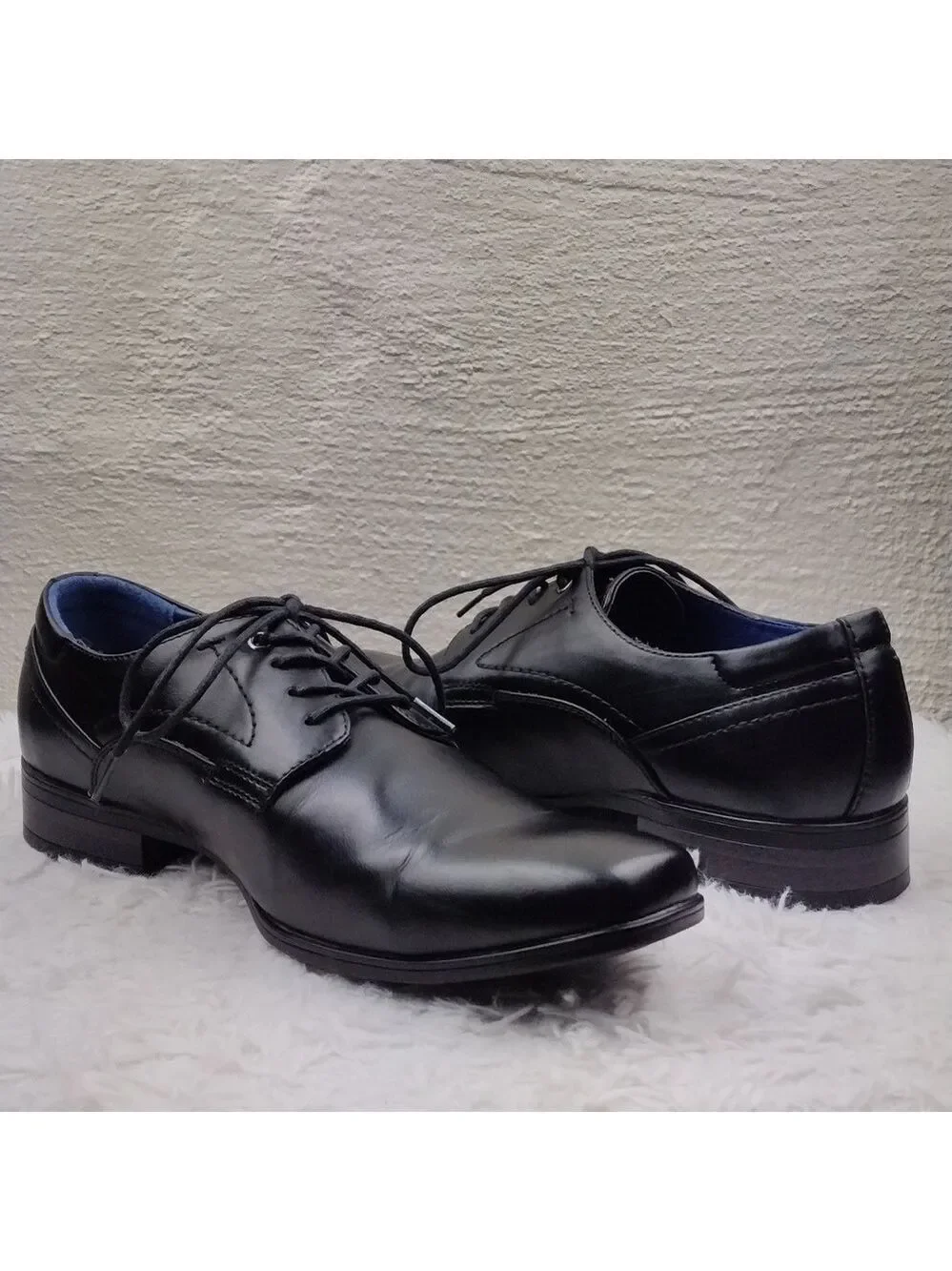 Madden M-Clevrr Black Synthetic Upper Almond Toe Lace Up Men's Dress Shoe